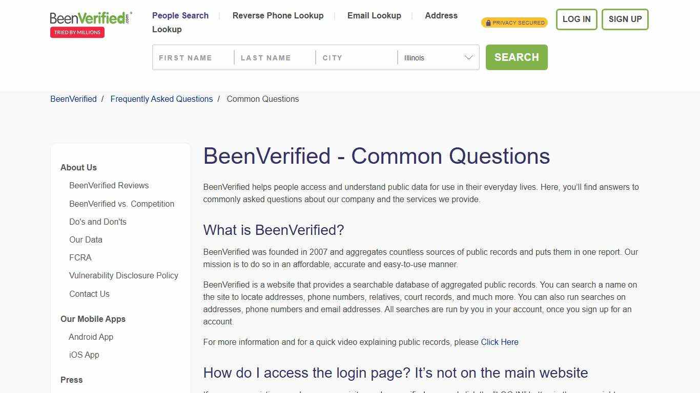 Answers to Commonly Asked Questions | BeenVerified