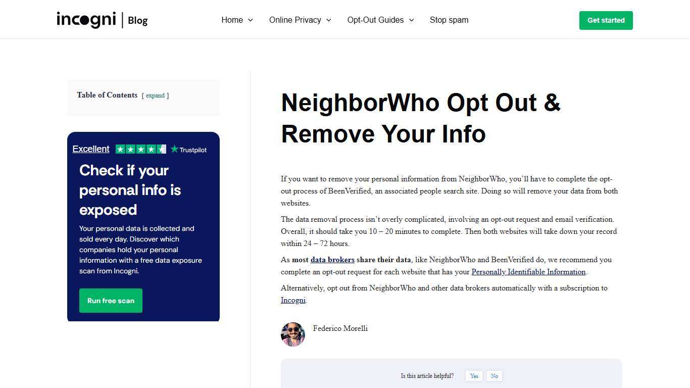 NeighborWho Opt Out & Remove Your Info [2026] | Incogni